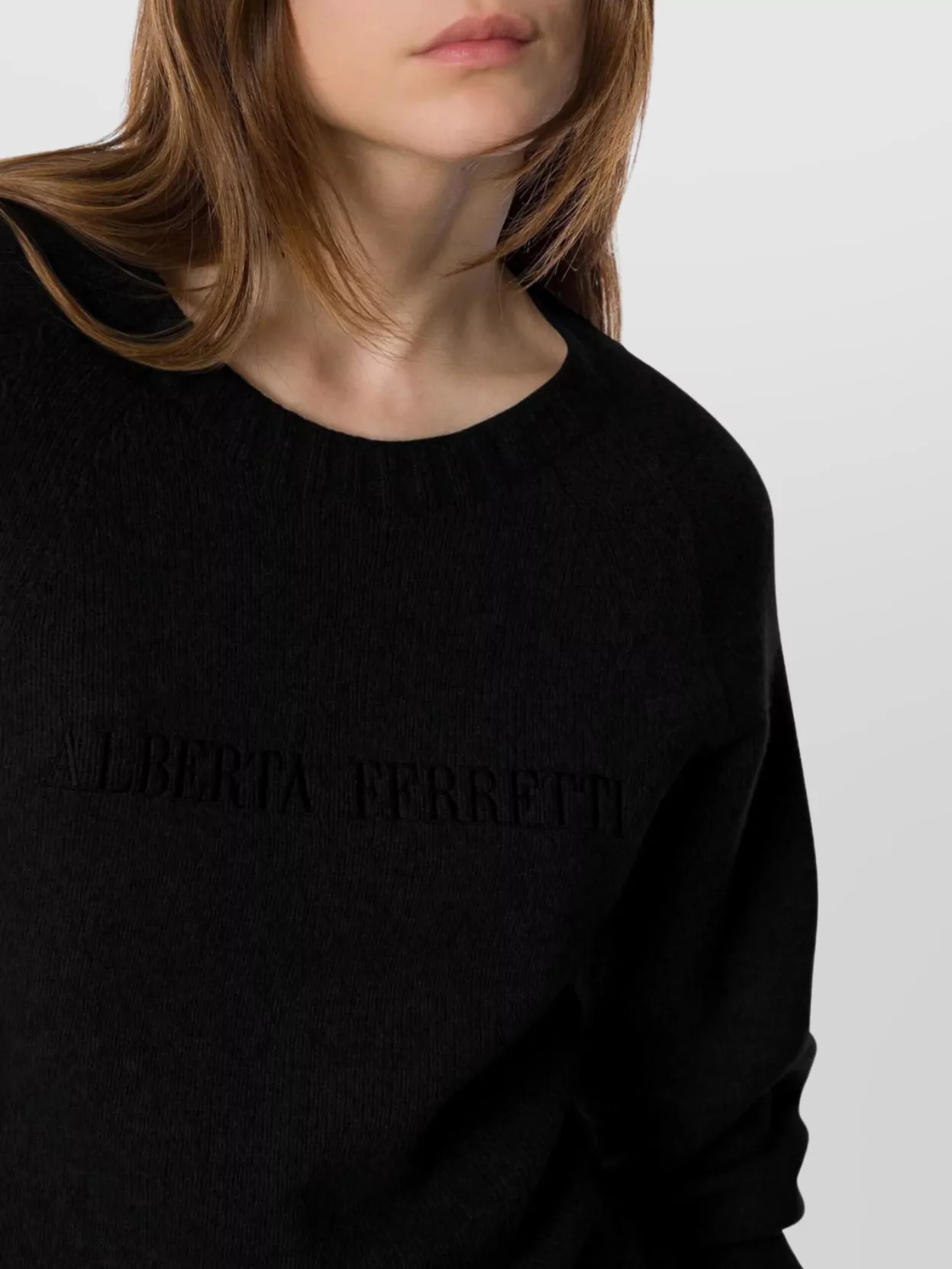 Alberta Ferretti Long Sleeve Crew Neck Knitwear Top