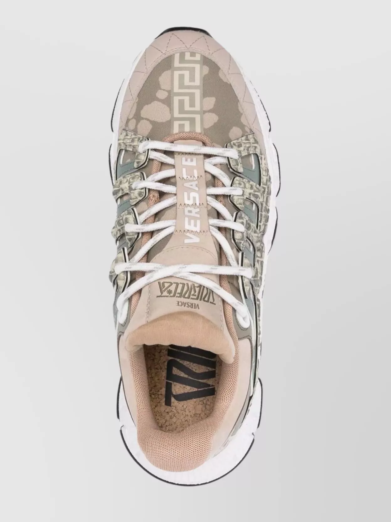 Versace Chunky Sole Camouflage Print Sneakers Insert Quilted