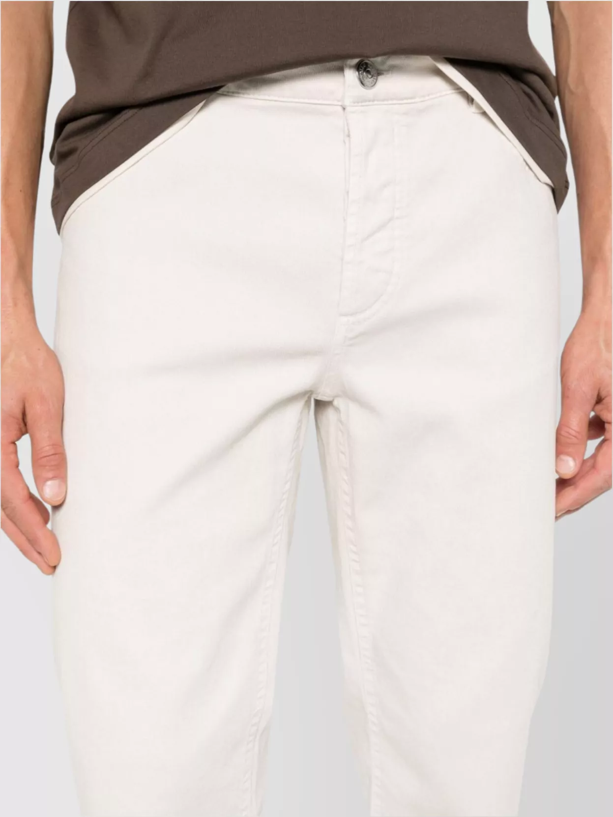 Brunello Cucinelli Cotton Trousers With Belt Loops And Five-Pocket Styling