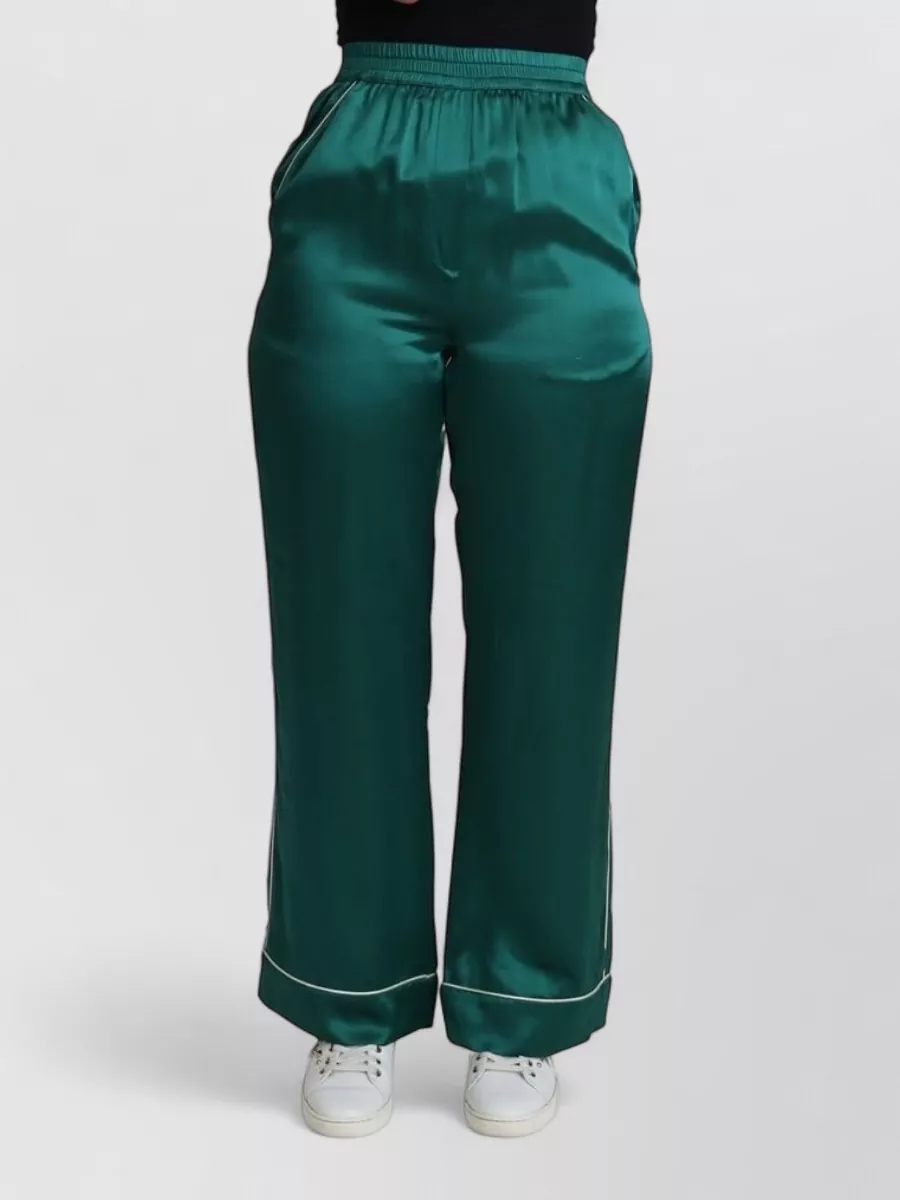 Dolce&Gabbana silk high-rise wide-leg trousers