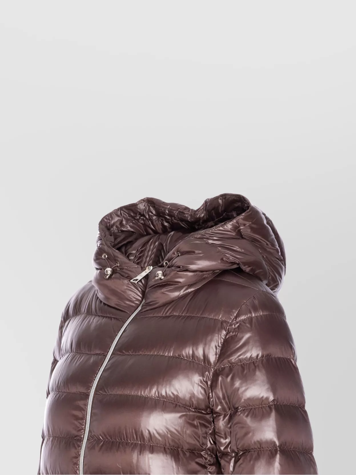 Herno Women A-shape Ultralight Down Jacket In Brown
