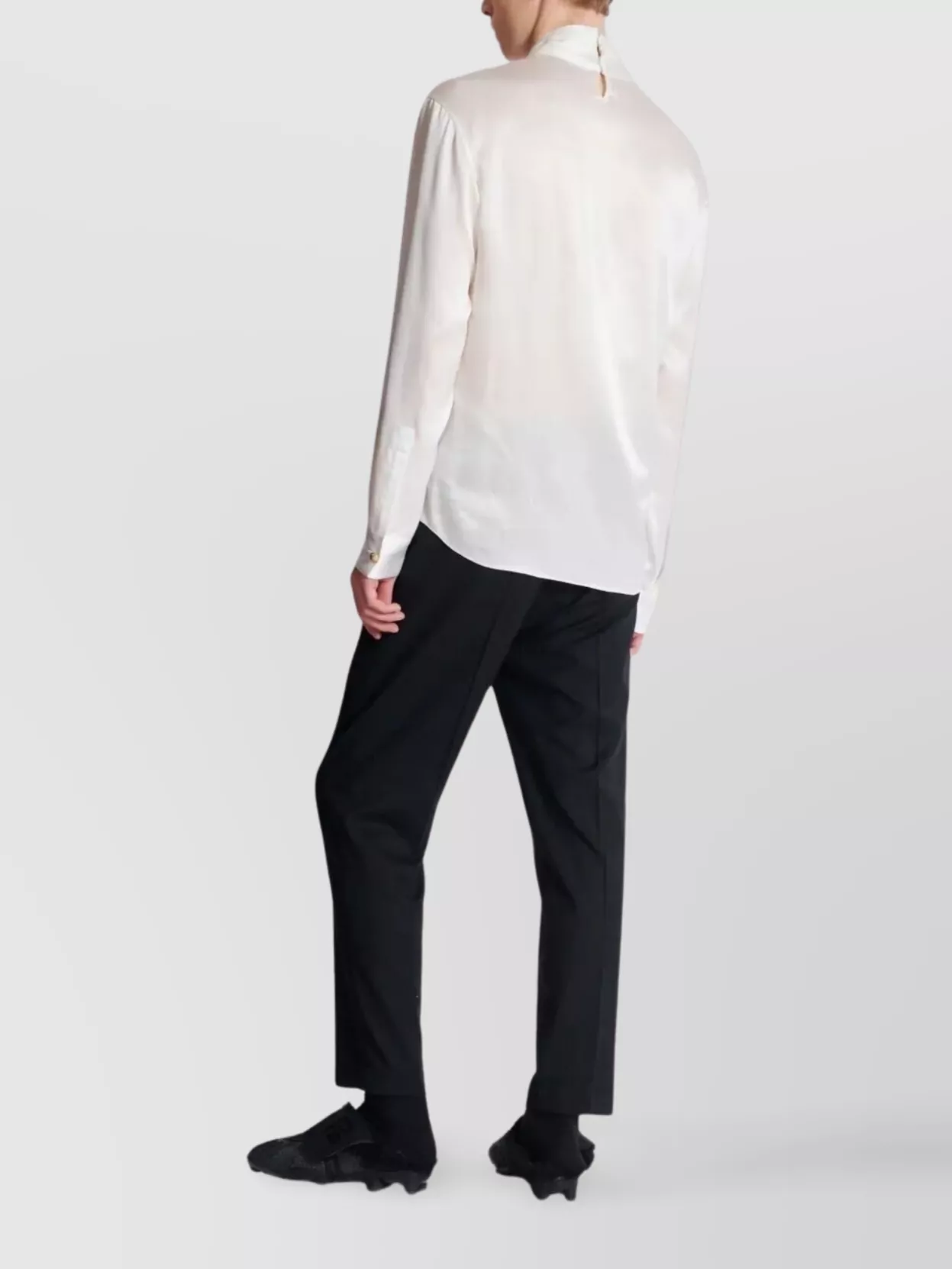 Balmain Silk Shirt Fluide Croisé