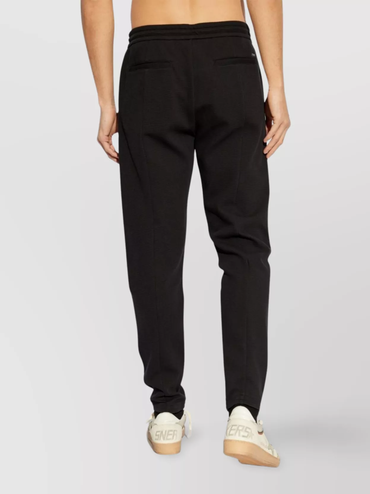 Emporio Armani Textured Fabric Cotton Sweatpants