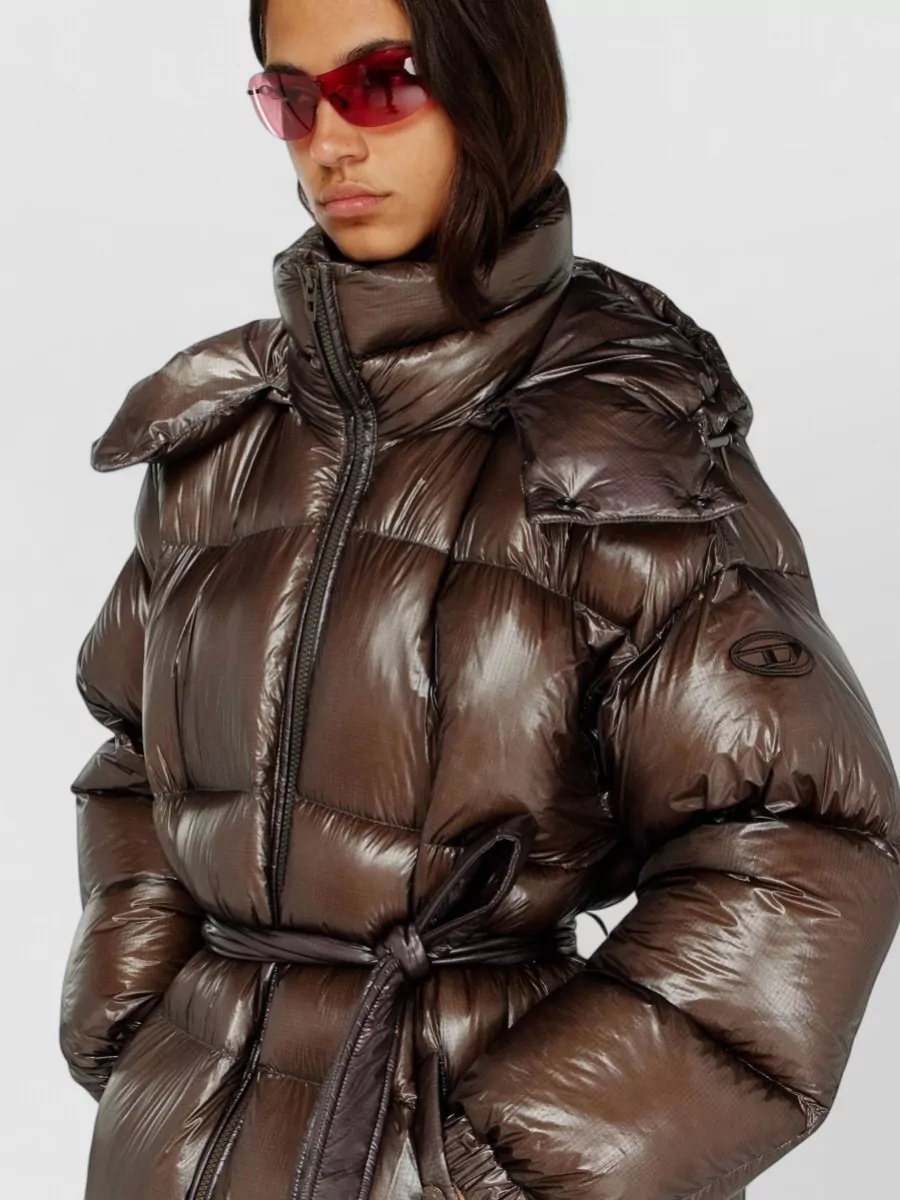Diesel Down Quilted Belted Puffer Coat