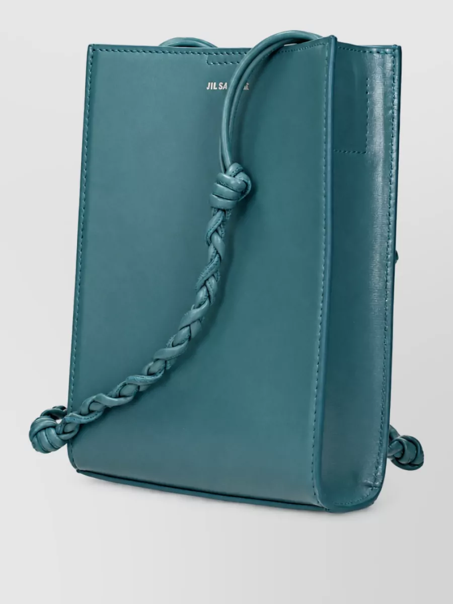 Jil Sander tangle leather crossbody bag