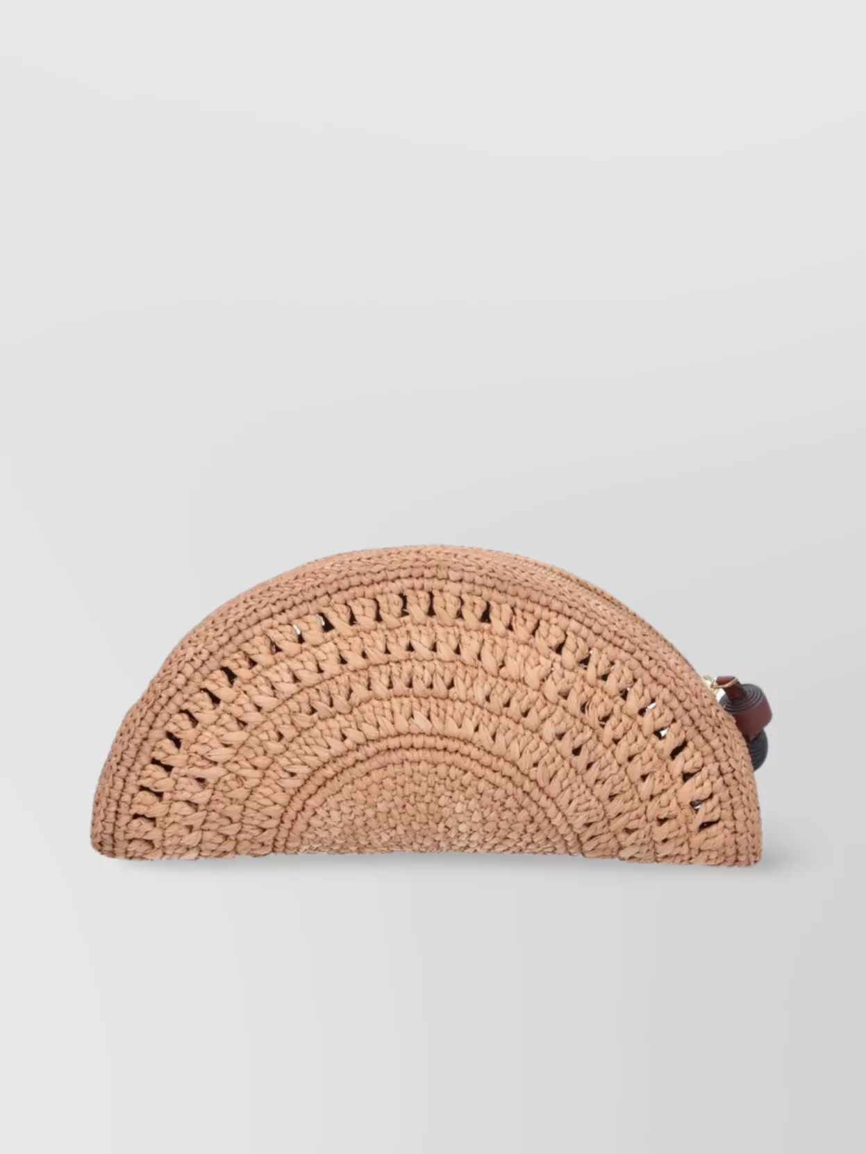 Anya Hindmarch Half Moon Tassel Woven Clutch Bag