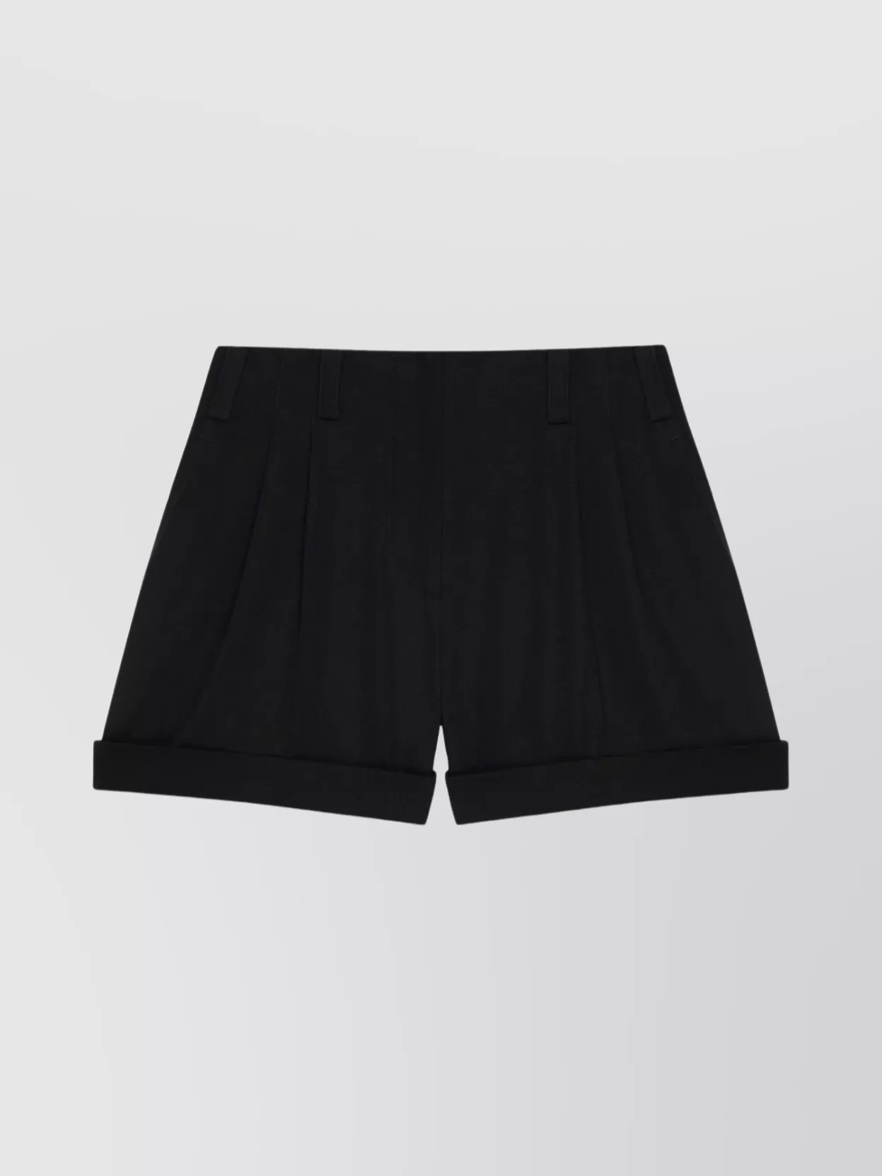 Givenchy Tailored Pleated Wool Shorts Pockets In Black