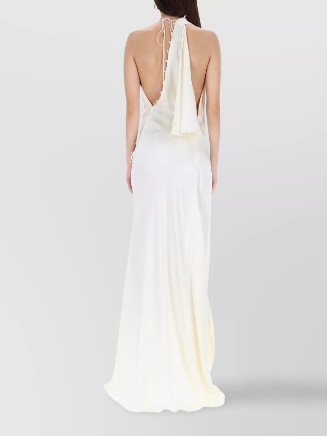 Victoria Beckham Backless Halter Neck Floor-Length Dress