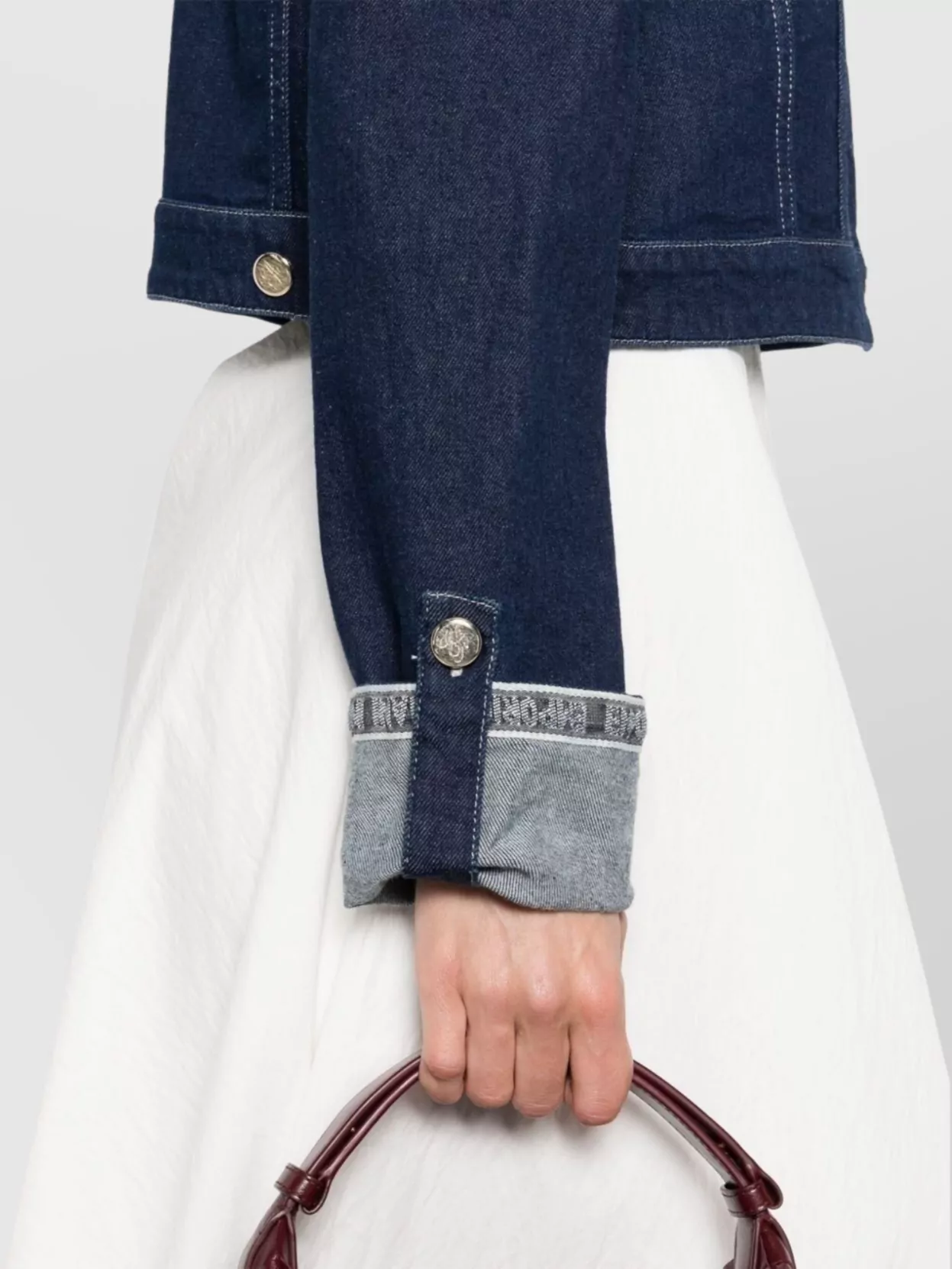 Emporio Armani Buttoned Cuffs Denim Jacket With Chest Pockets