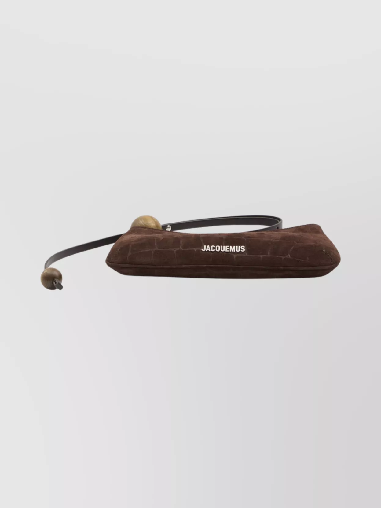 Jacquemus Crocodile Pattern Shoulder Bag With Bead Handle