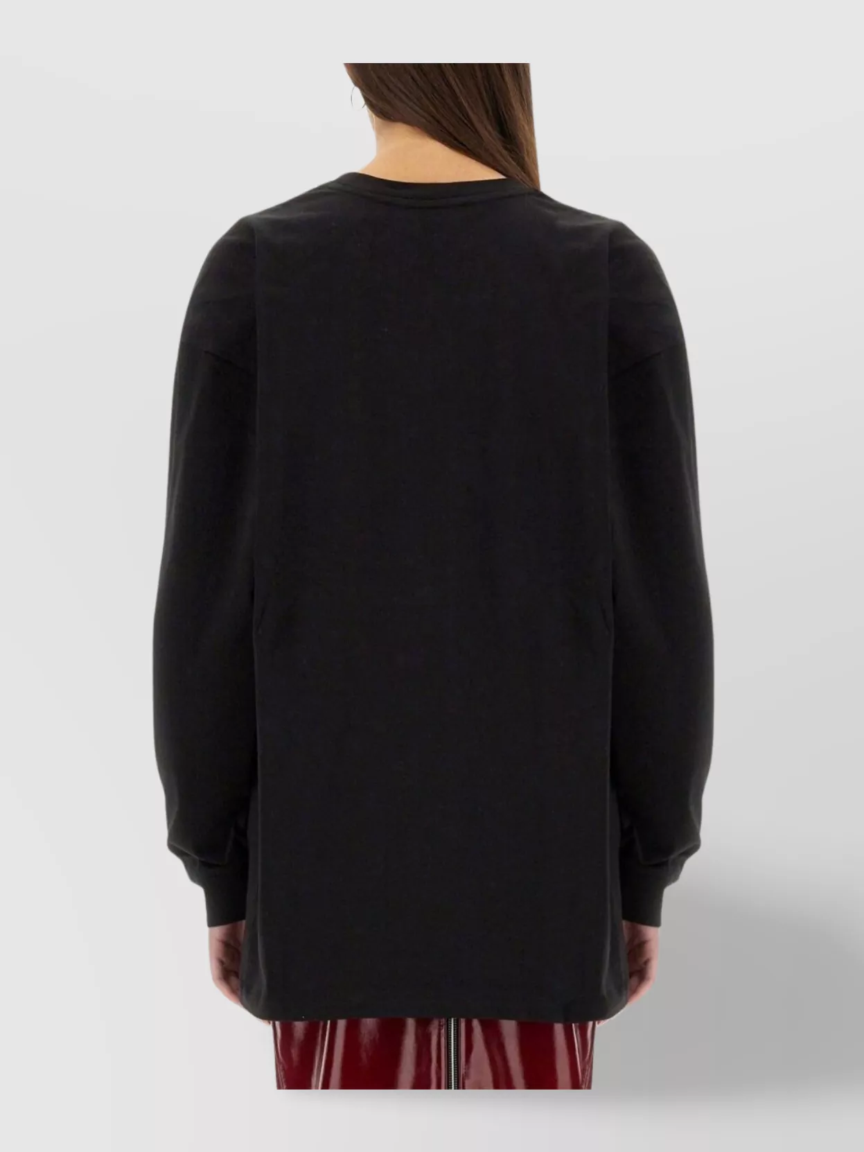 Rotate Birger Christensen Oversized Crew Neck Long Sleeve T-Shirt