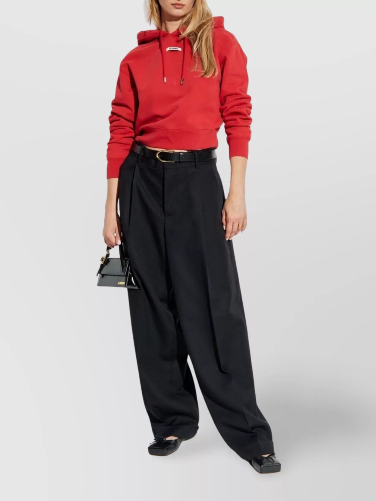 Jacquemus Cropped Hooded Drawstring Top