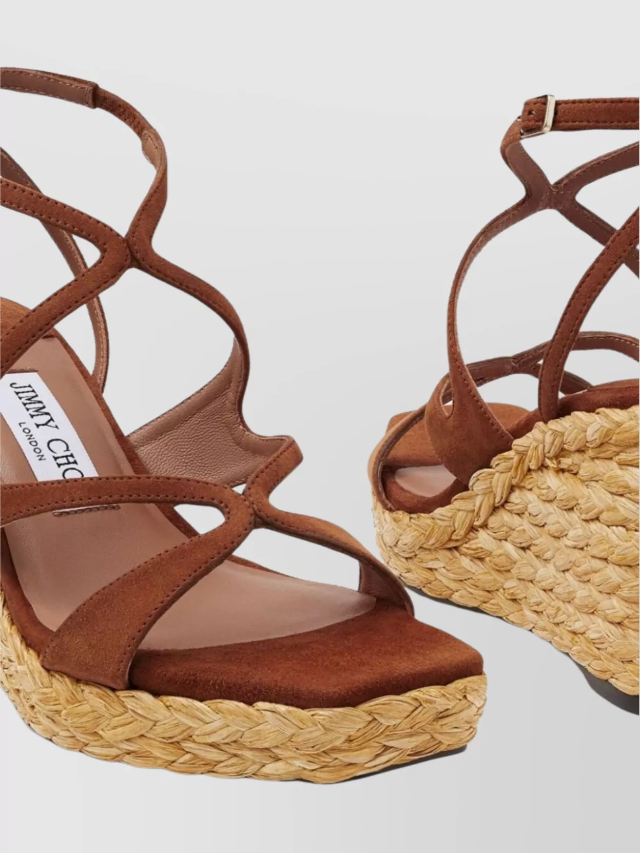 Jimmy Choo Ayla 85 Wedge Heel Espadrille Sandals