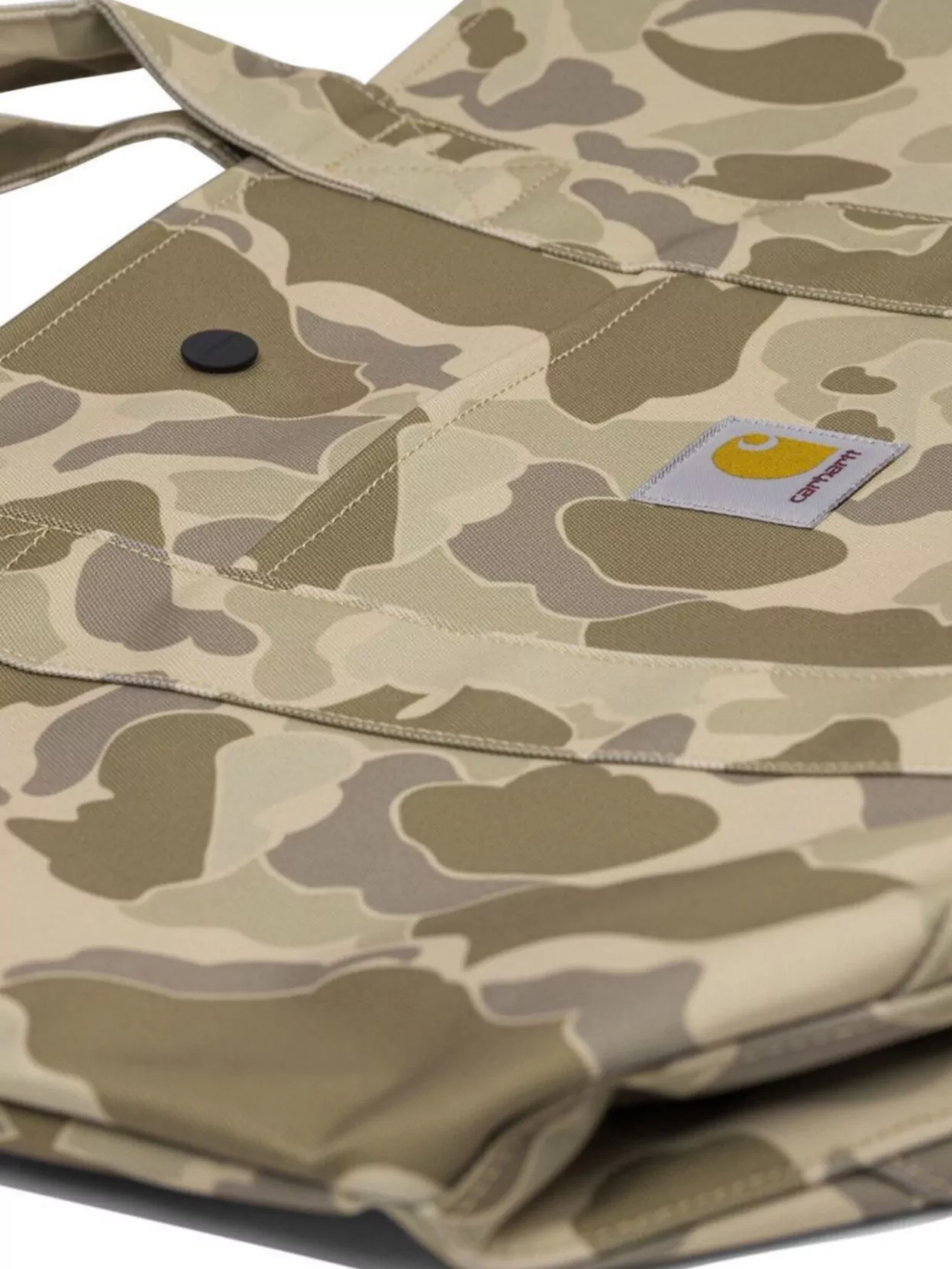 CARHARTT CAMOUFLAGE PRINT SHOULDER BAG WITH DUAL HANDLES
