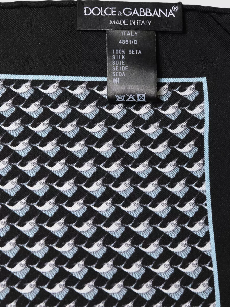 Dolce&Gabbana Silk Geometric Pocket Square