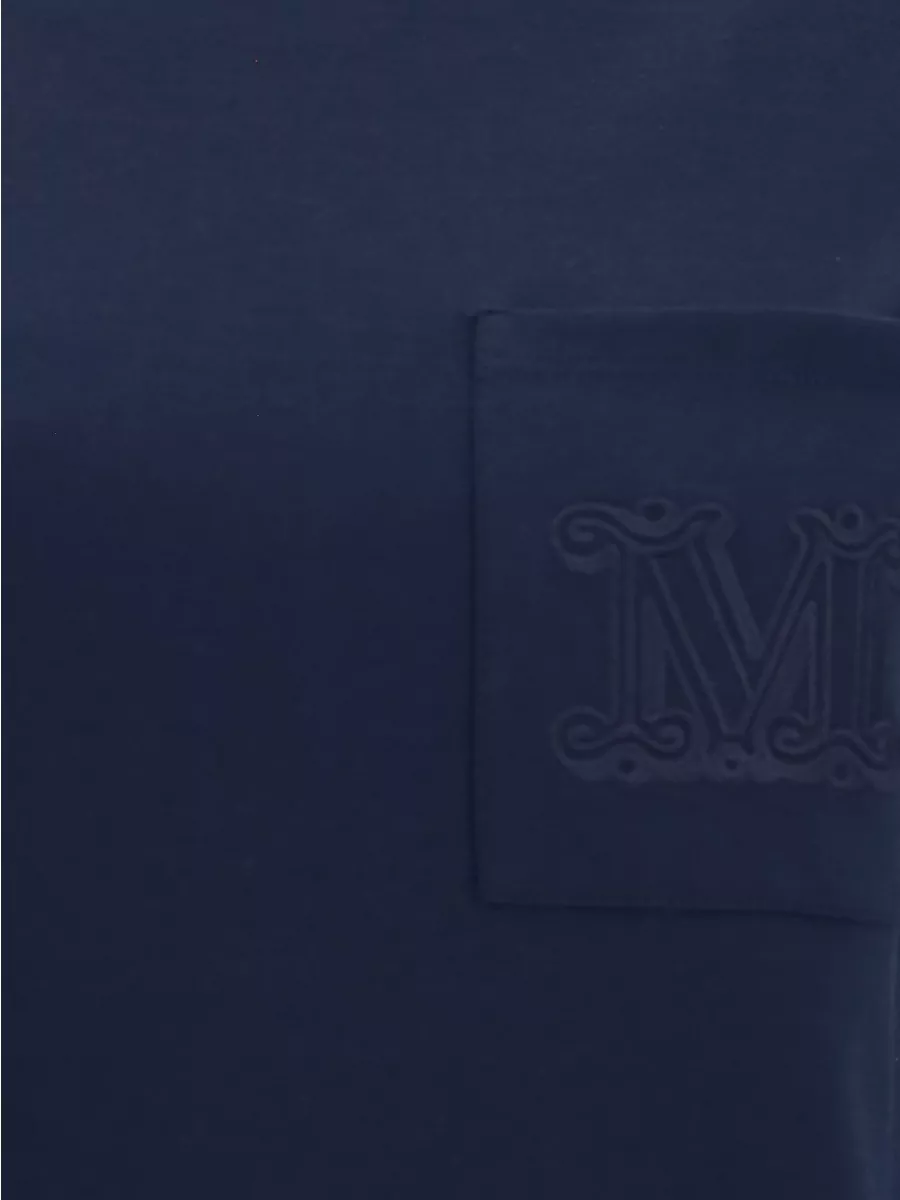 Max Mara Cotton Monogram-Print Short-Sleeve T-Shirt