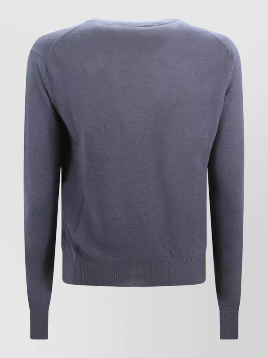 Weekend Max Mara Cashmere Wool Regular-Fit Ribbed V-Neck Sweater