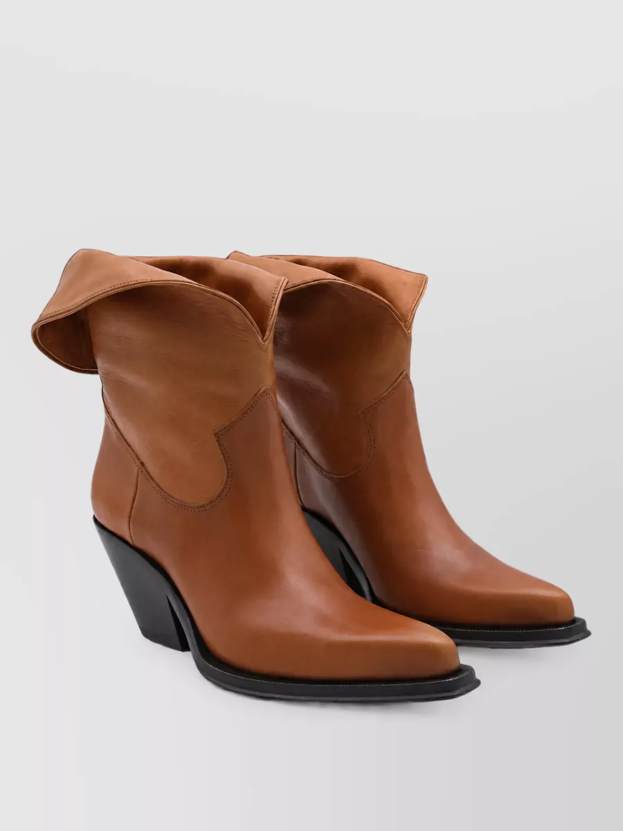 Chloé leather western ankle boots