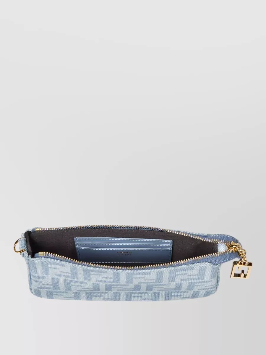 Fendi Baguette Denim Clutch Bag