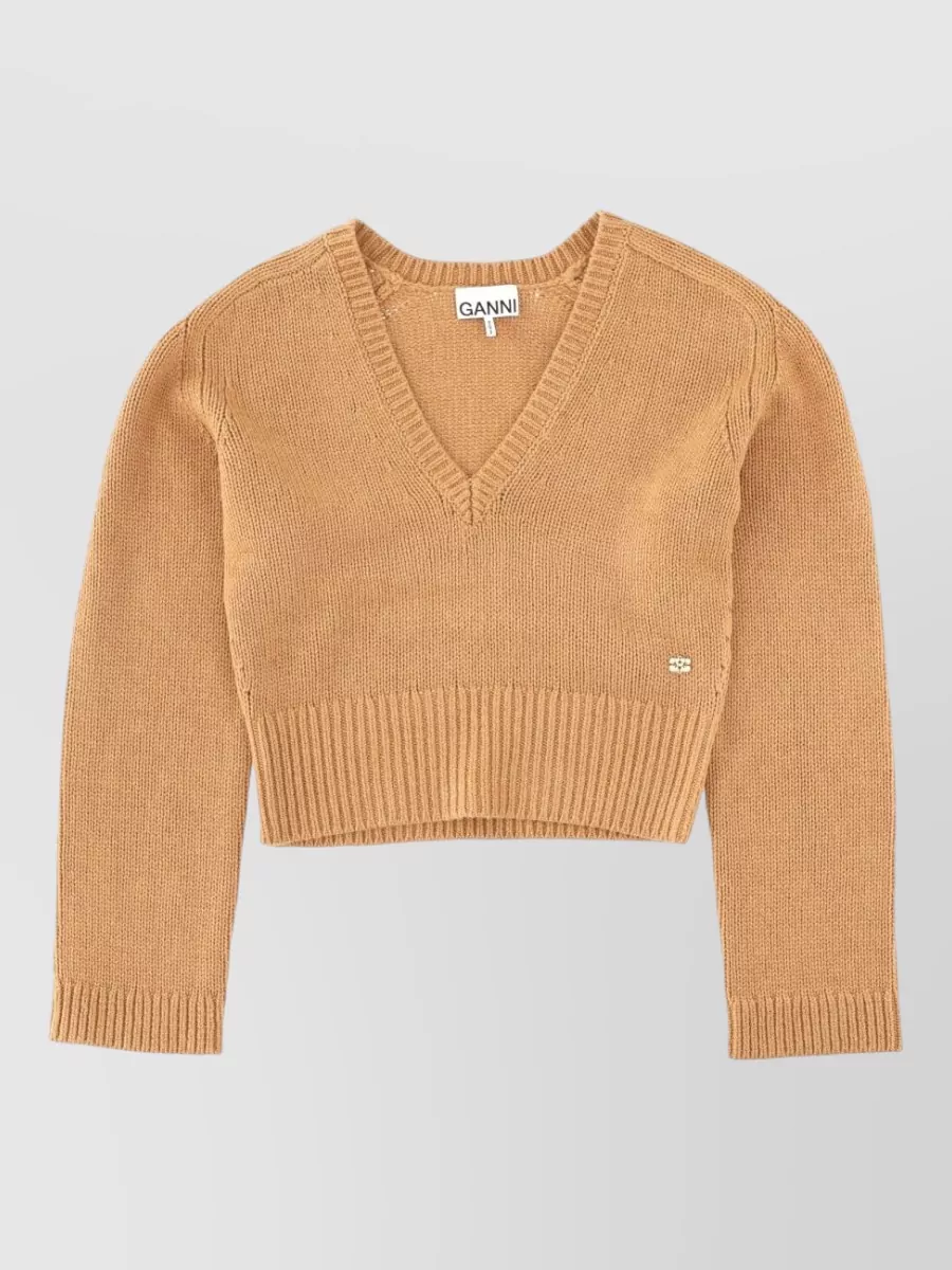 Ganni Wool jersey sweatshirt