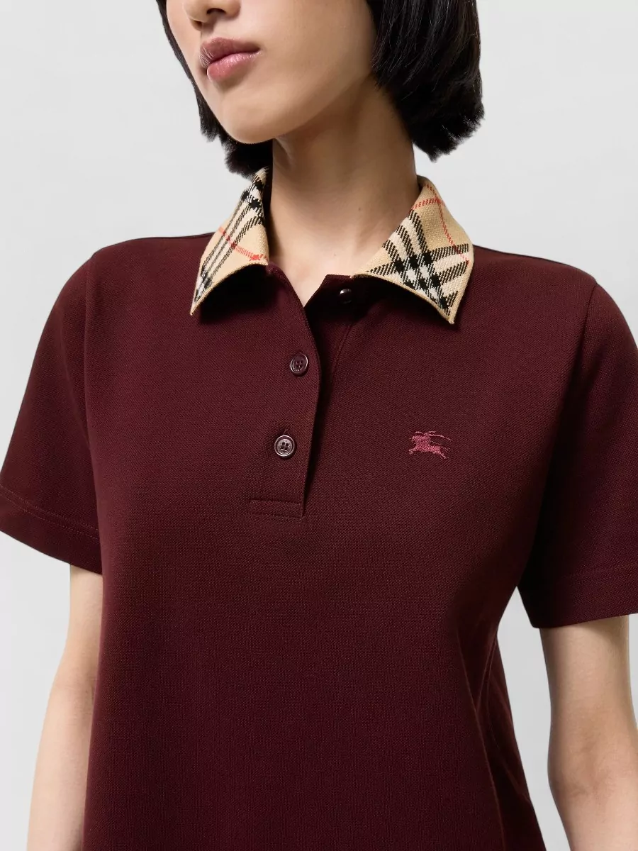 Burberry Cotton Slim-Fit Mini Polo Dress