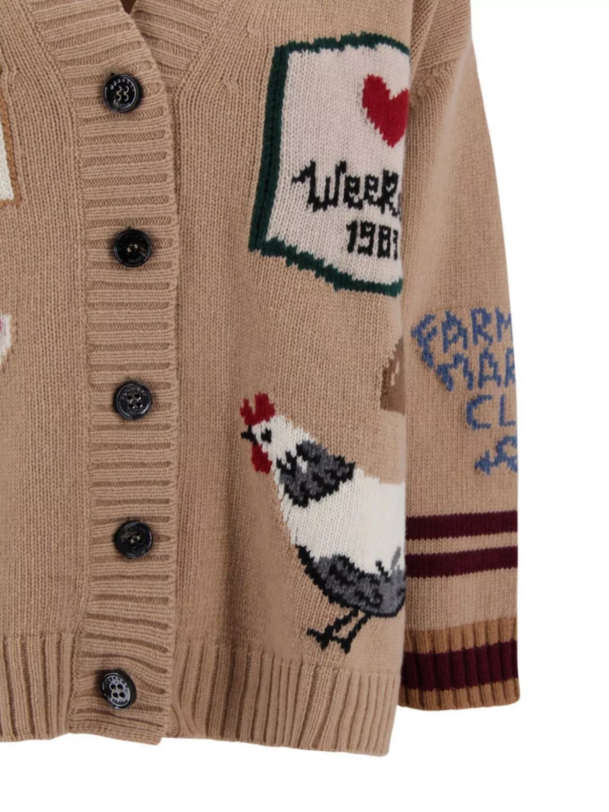 Weekend Max Mara Relaxed Fit Cardigan Made From Wool Yarn