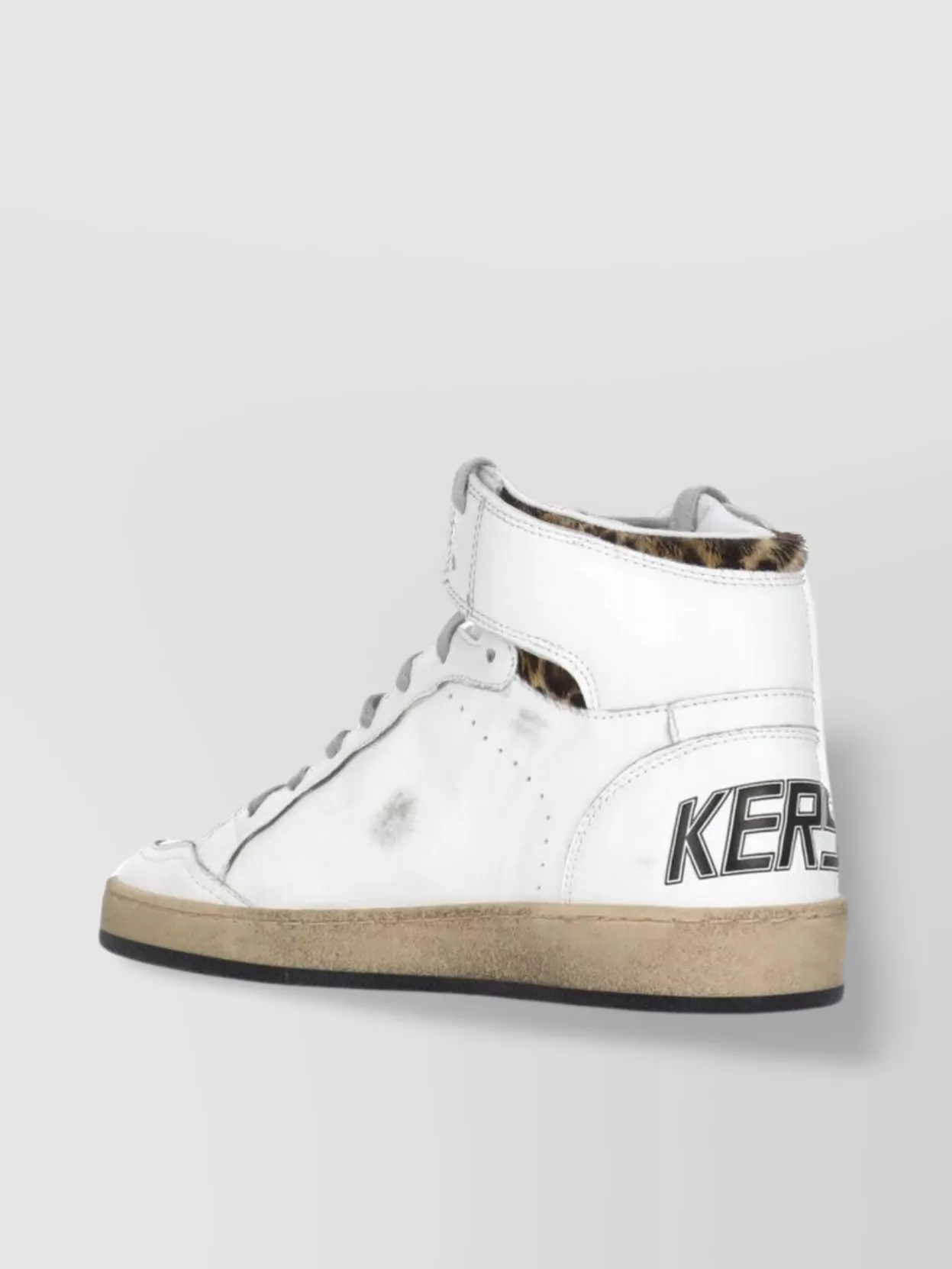 Golden Goose Low Top Leather Sneakers With Animalier Accents