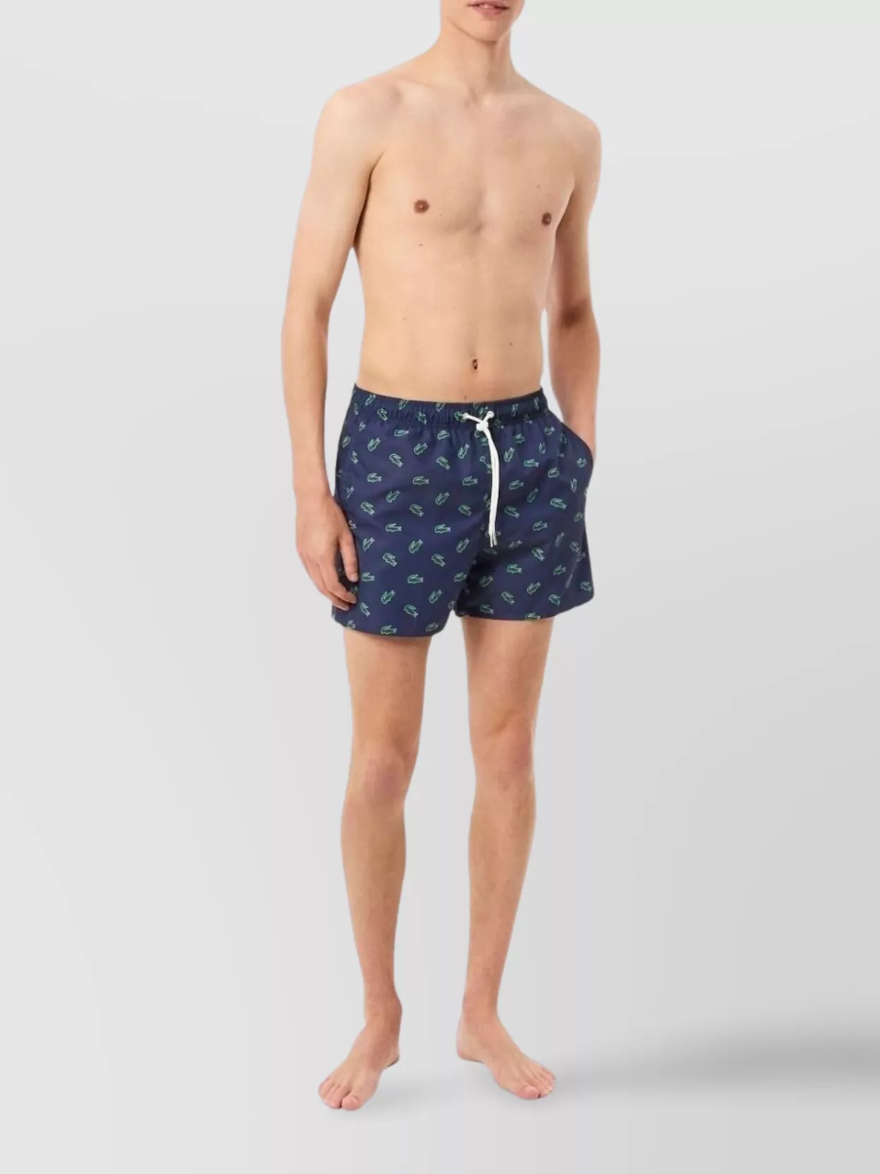 Lacoste All-Over Print Shorts Featuring Elastic Waistband