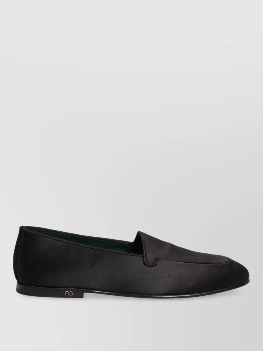 Dolce&Gabbana Leather Logo Slippers