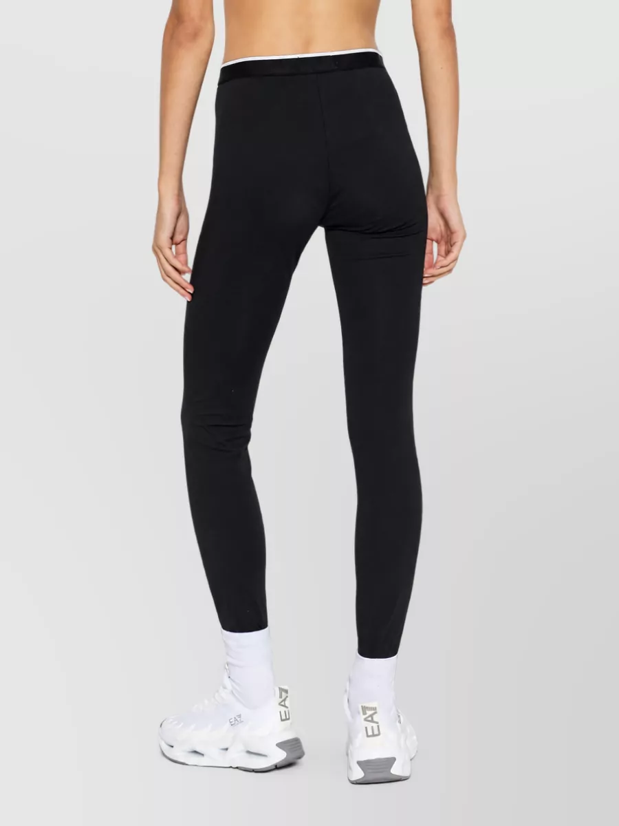 Emporio Armani Logo-Waistband Jersey Slim-Fit Leggings
