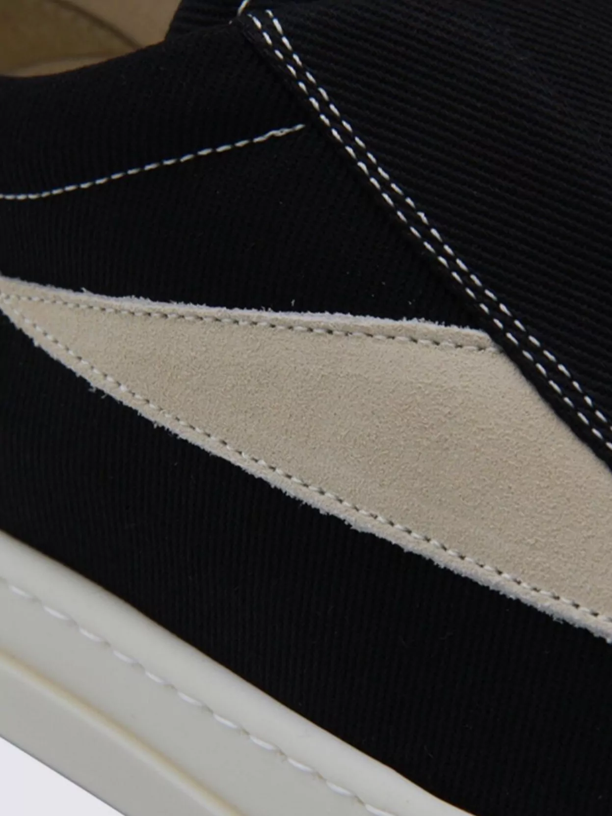 Rick Owens Drkshdw Low Top Sneakers Contrast Stitching
