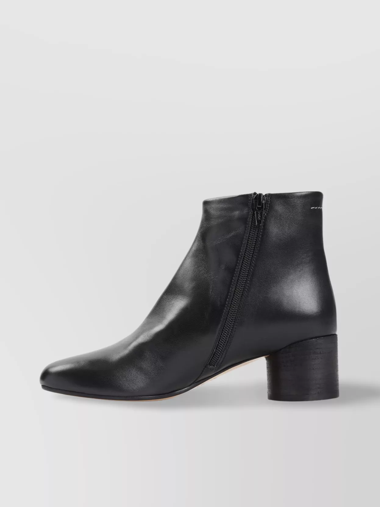 Mm6 Maison Margiela Ankle Boots In Smooth Leather In Grey