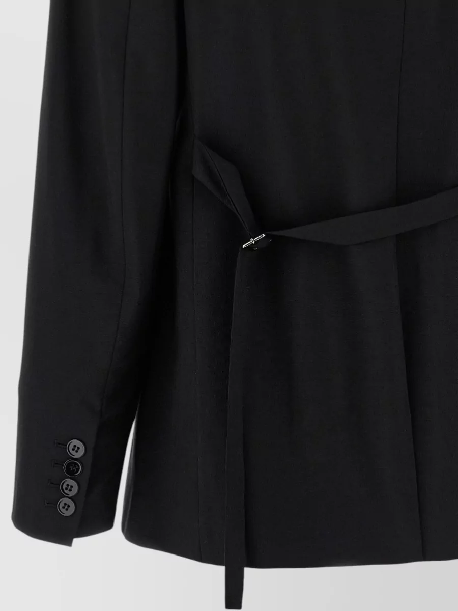 Nensi Dojaka Single-Breasted Belted Blazer