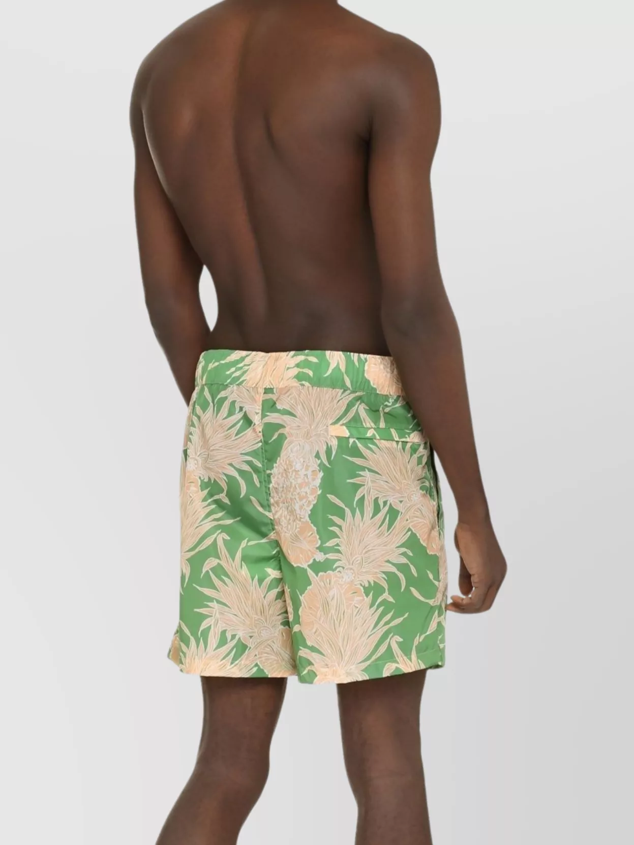 Valentino Pineapple Print Swim Shorts With Tropical Pattern