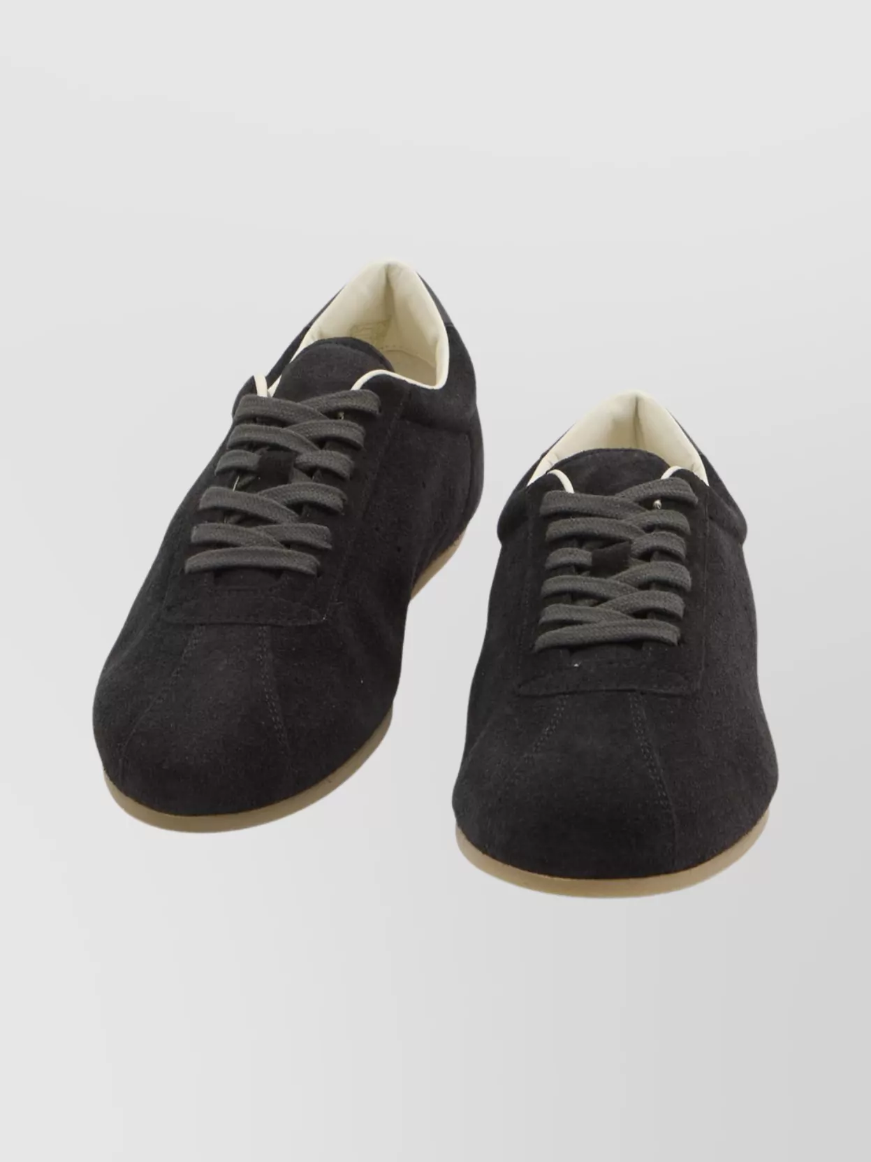 Common Projects Driving Lo Profile Leather-trimmed Suede Sneakers In Black