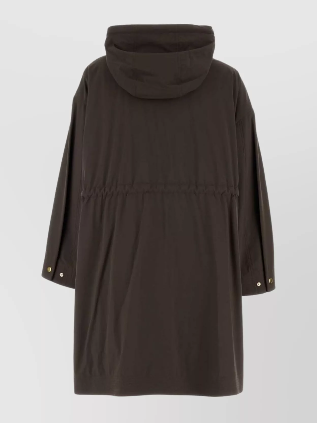 Moncler Nylon Parka Sainbel Drawstring Waist In Black