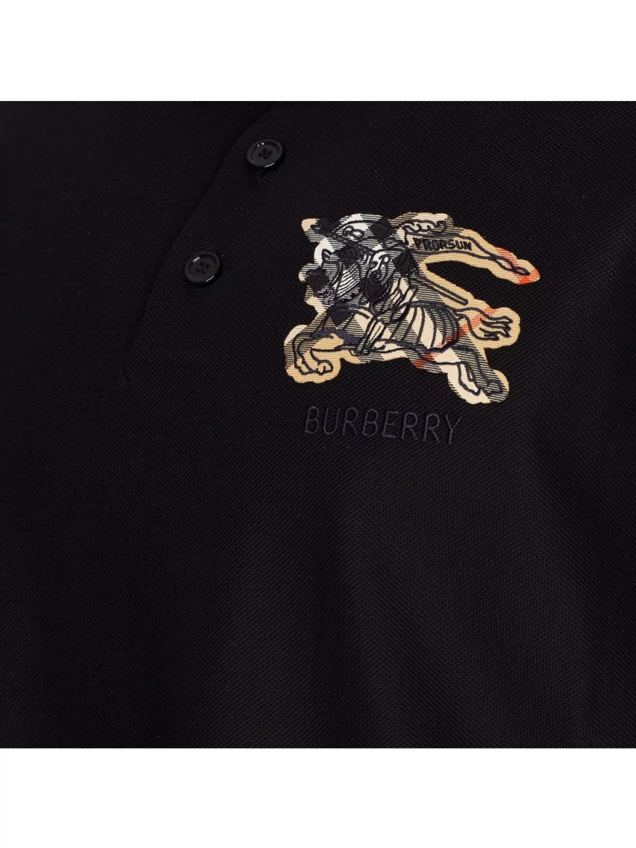 Burberry Long Sleeve Crewneck Check Polo Shirt