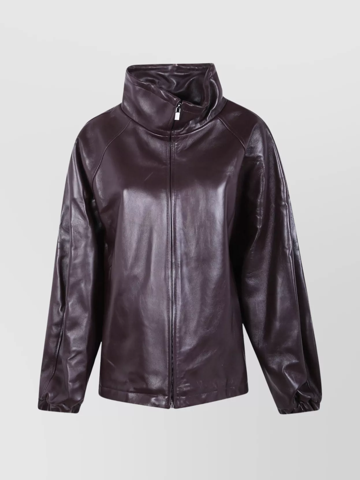 Magda Butrym Leather Jacket Elasticated Cuffs