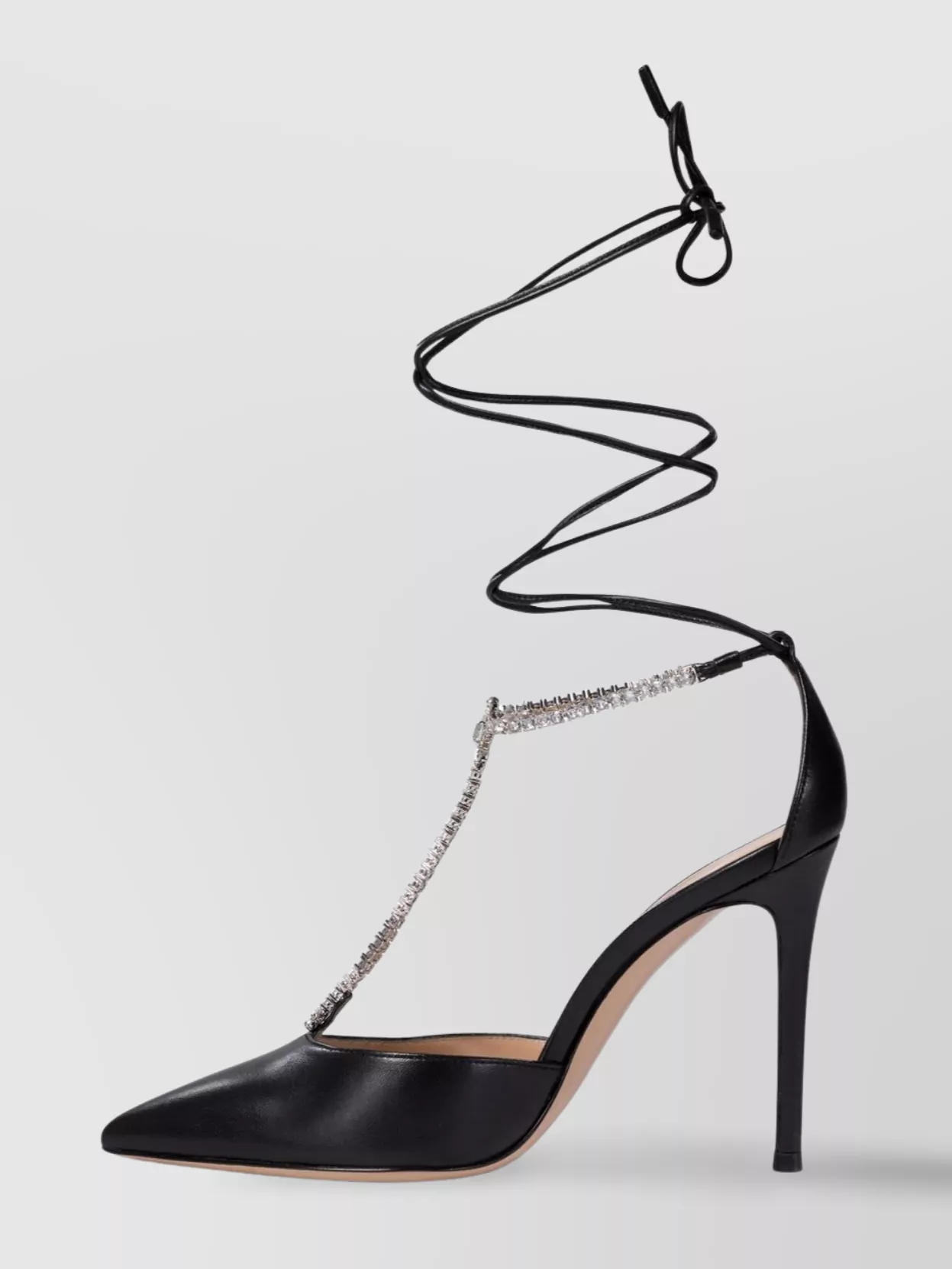 Gianvito Rossi Pointed Toe Stiletto Heel T-Bar Strap Pumps