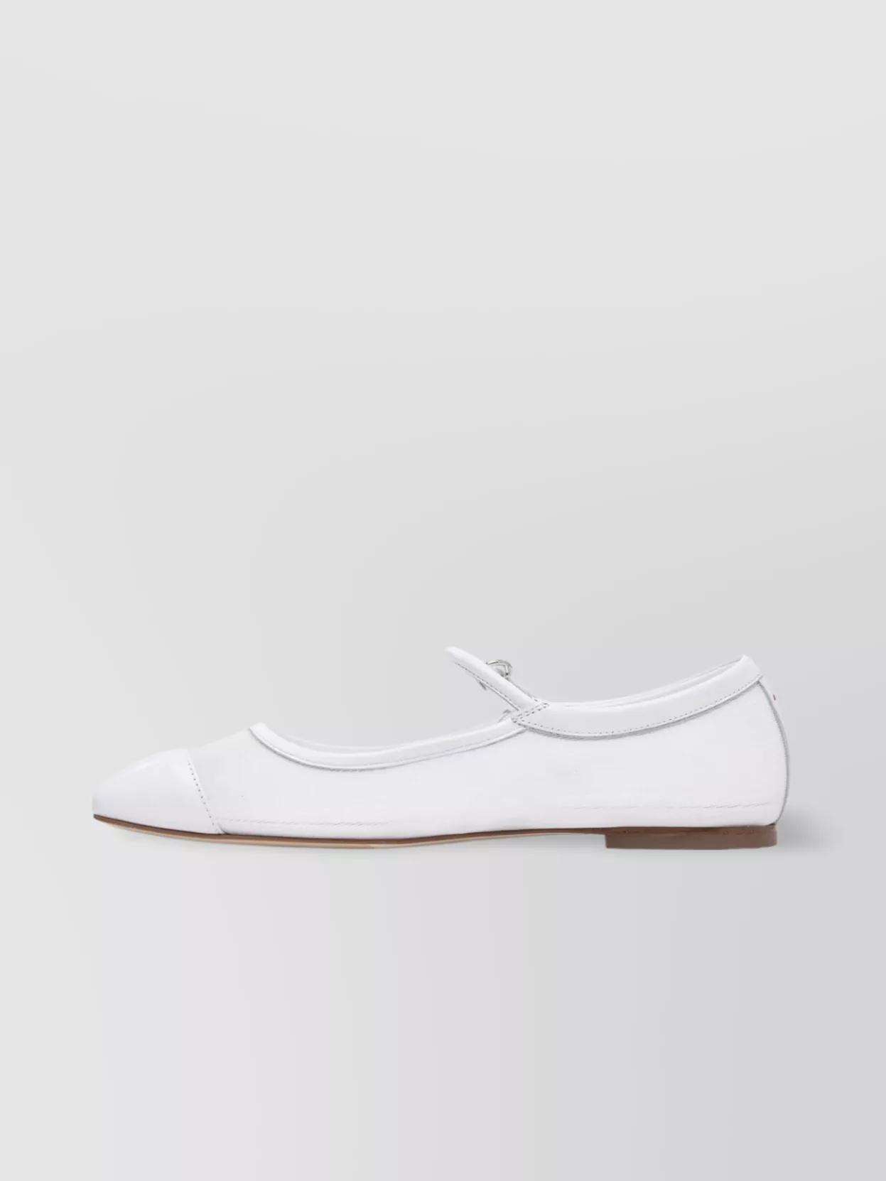 Aeyde Round Toe Ballerina Shoes With Contrast Piping