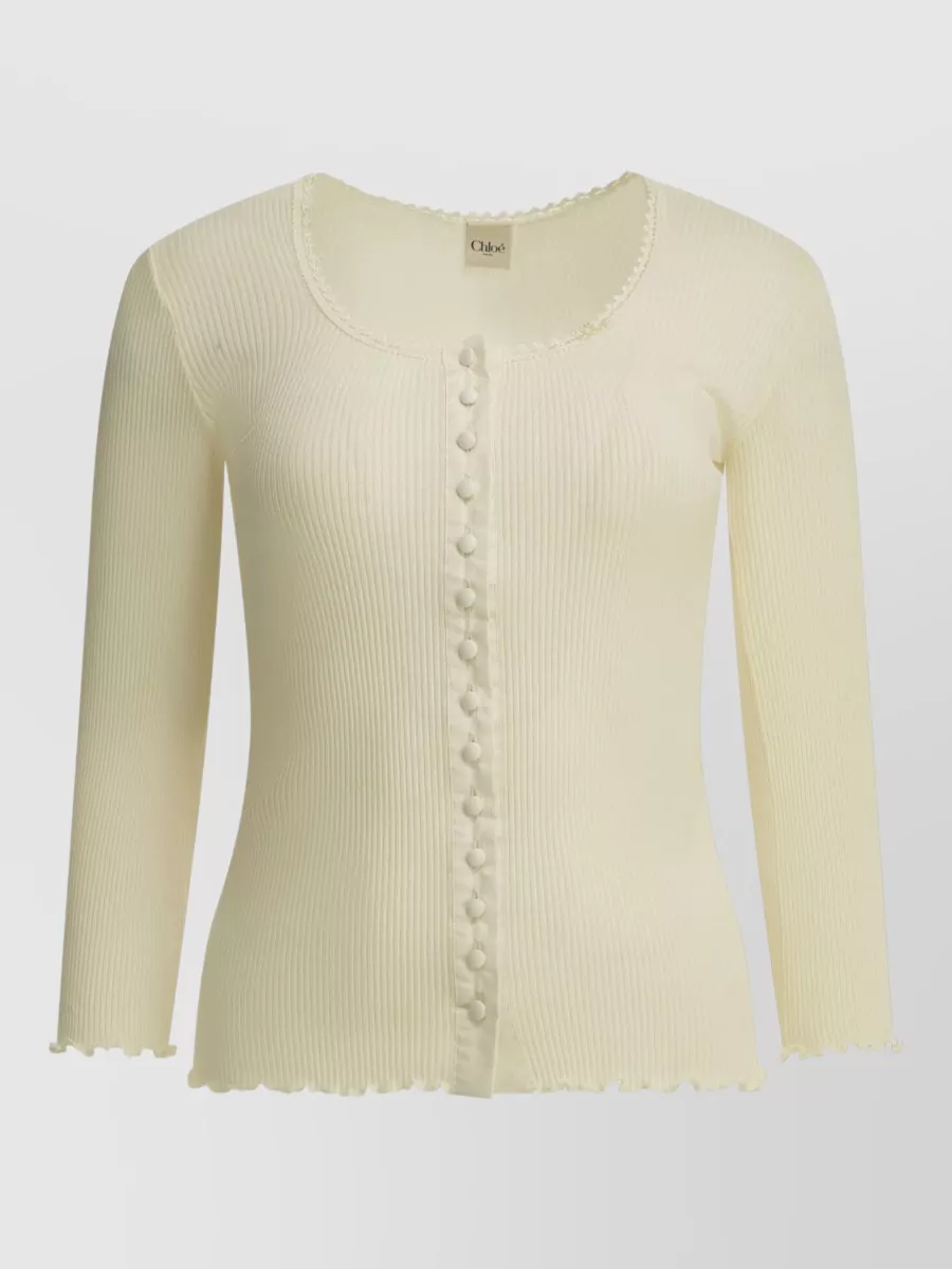 Chloé silk fitted knitted top