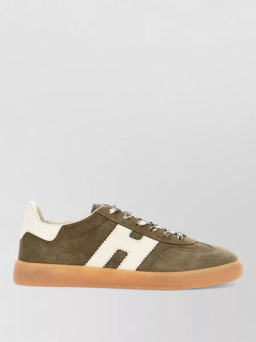 Hogan Cool Leather Sneakers Contrast Panel Sole