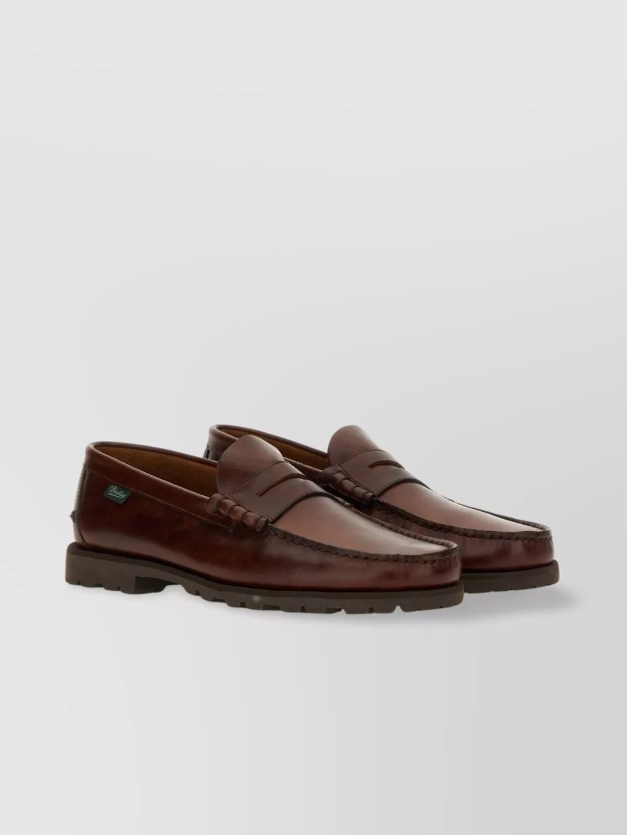 Paraboot Leather Penny Strap Loafers