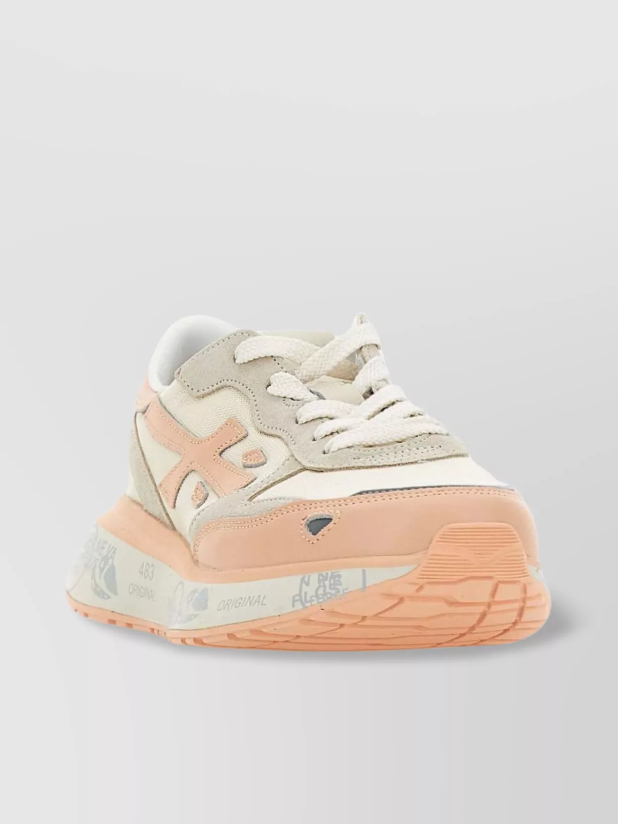Premiata Retro Running Sneakers With Metallic Heel