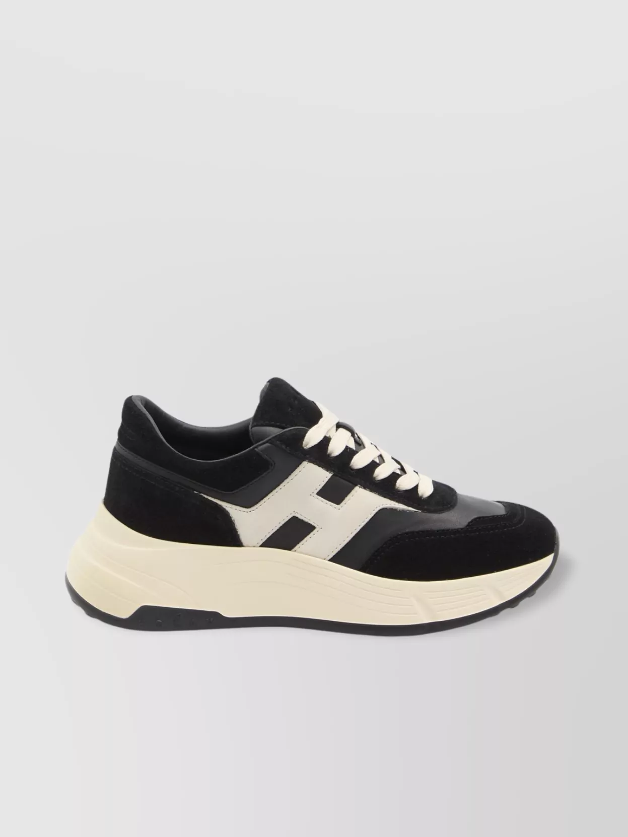 Hogan Suede And Nappa Leather Sneakers With Contrast Panel