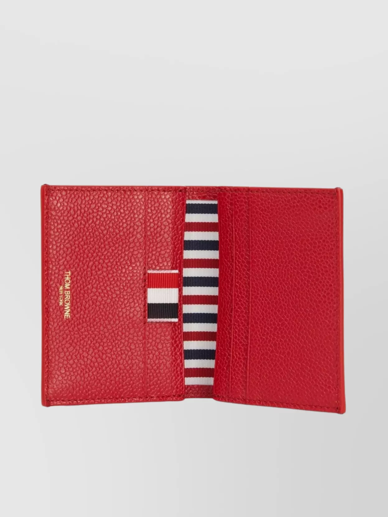 Thom Browne Anchor Motif Leather Wallet With Textured Finish