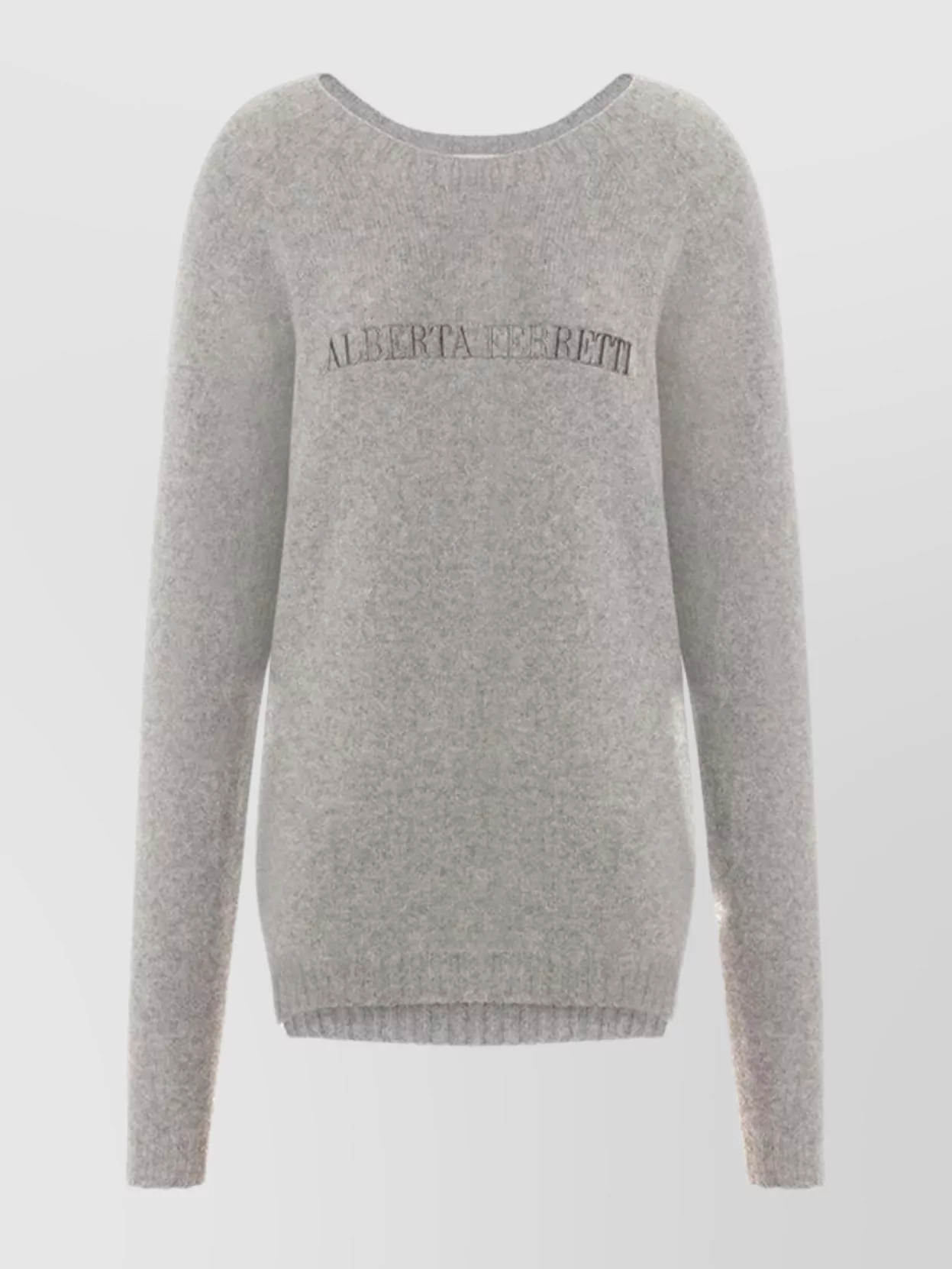 Alberta Ferretti crew neck long sleeve ribbed knitwear