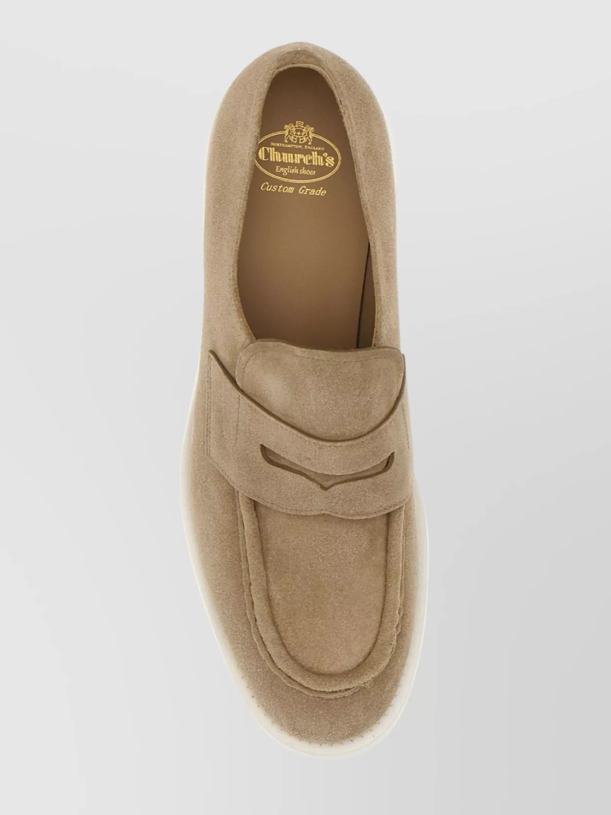 Church's Suede Loafers With Moulded Sole And Penny Strap In Brown