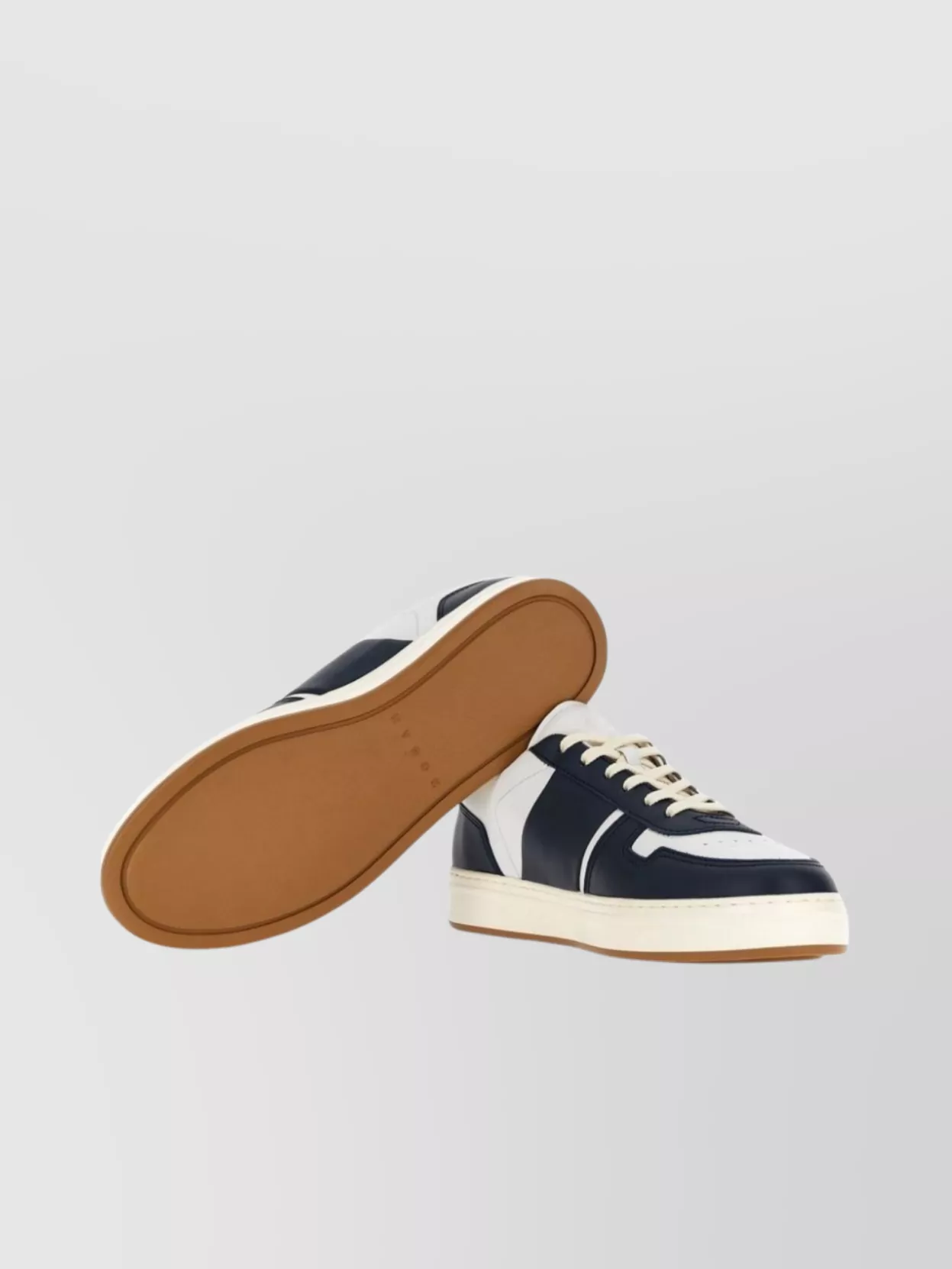 Hogan Leather Logo Sneakers Perforated Toe