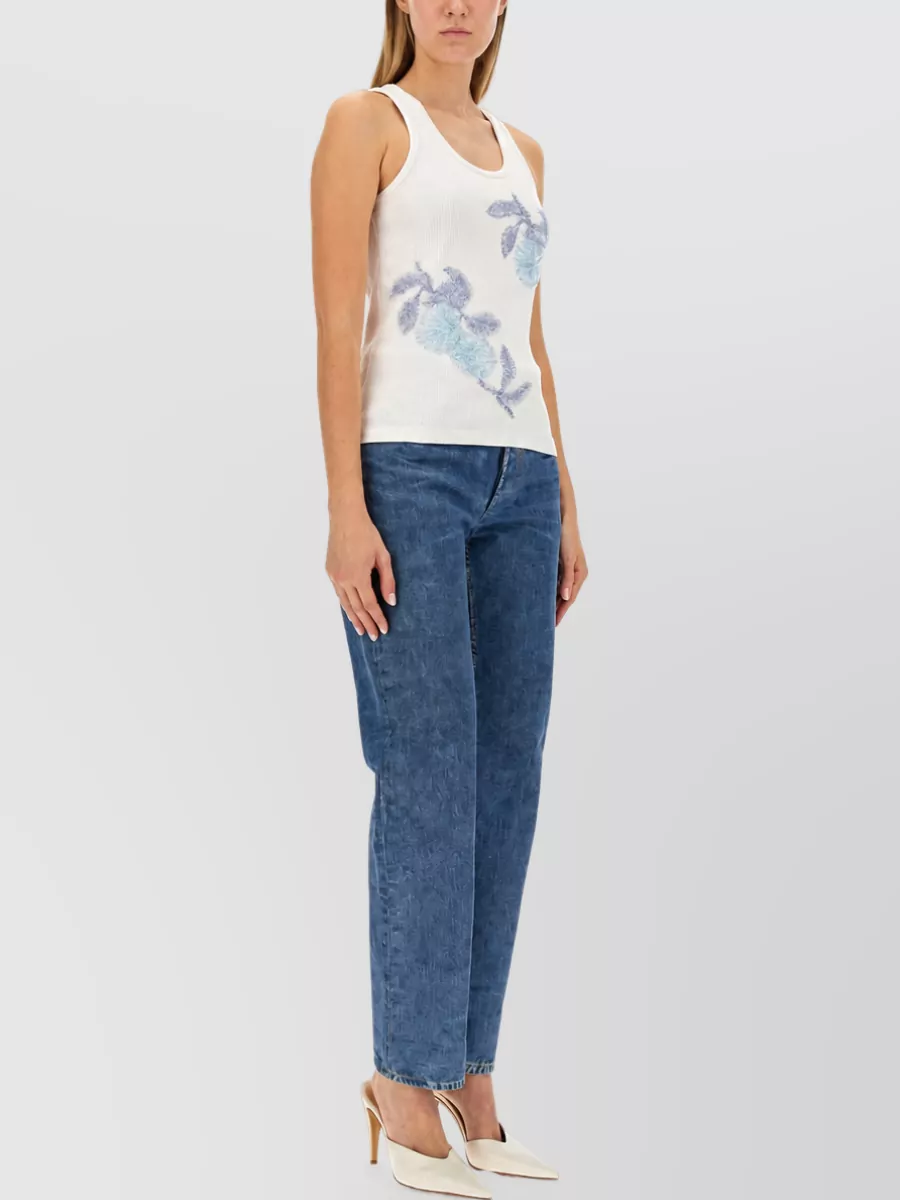 Bottega Veneta Embroidered Cotton Tank Top